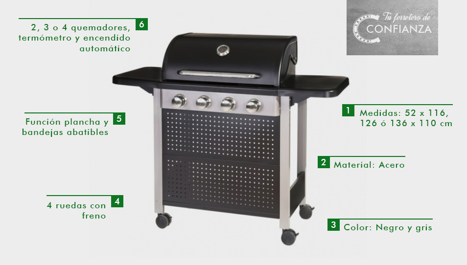 barbacoa Barbacoa gas BIRGITT LKD GARDEN