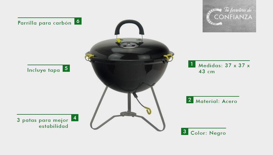 barbacoa barbacoa redonda MAJOR GRILL ME