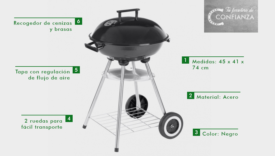 barbacoa barbacoa redonda LDK GARDEN